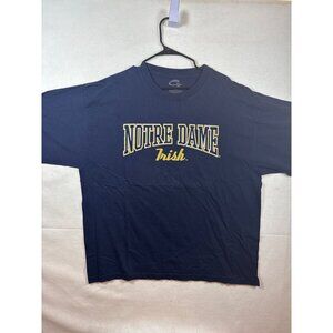 Notre Dame Irish XXL T-Shirt Navy Blue Cadre 100% Cotton